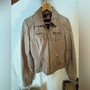 Women's Tan Leather Bod & Christensen Jacket